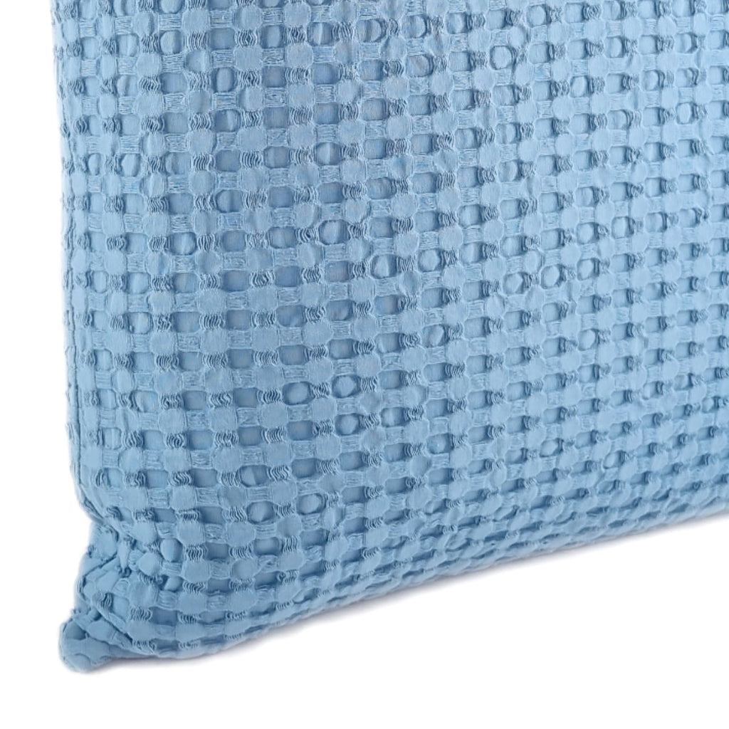 KULURI Cushion 50x50 Light Blue Cotton with Honeycomb