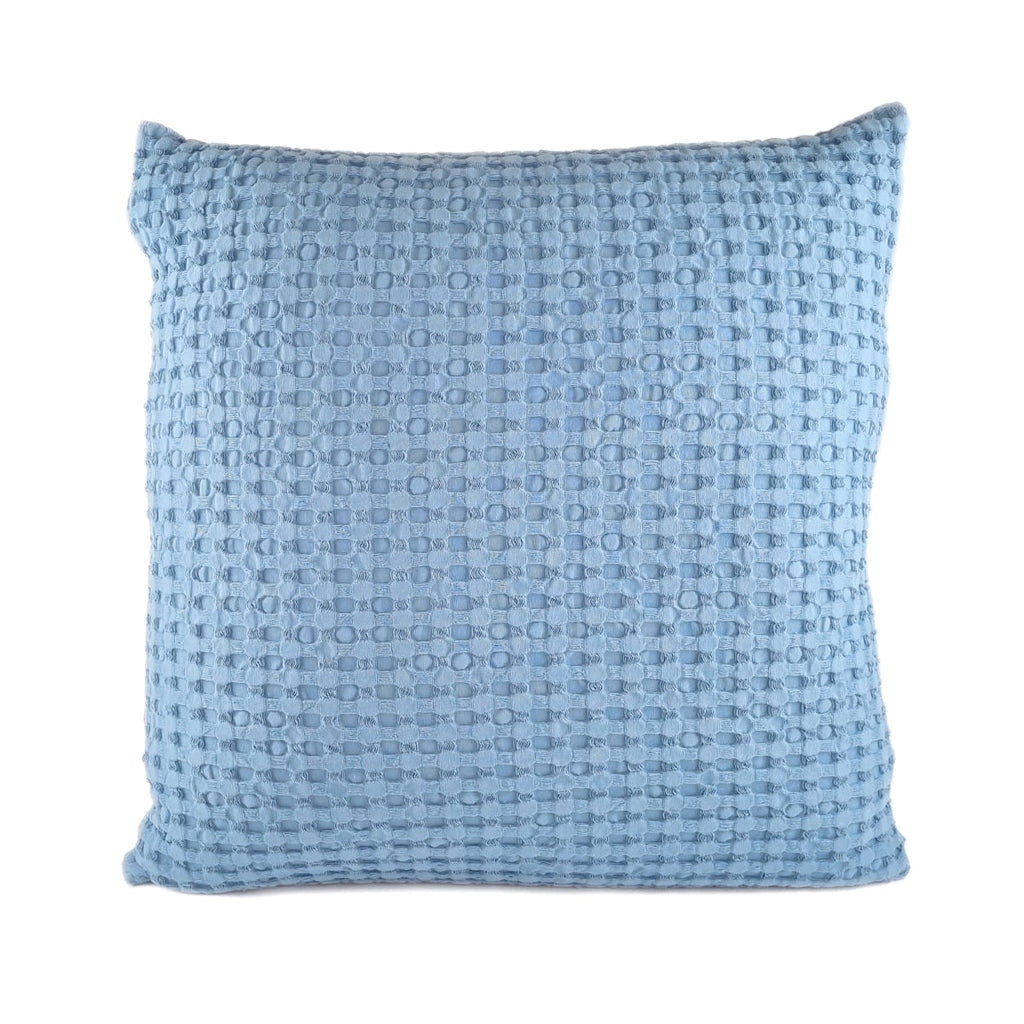 KULURI Cushion 50x50 Light Blue Cotton with Honeycomb