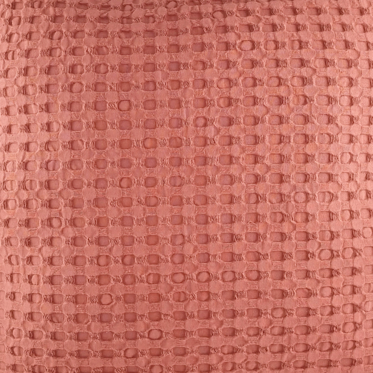 KULURI Cushion 50x50 Cotton Red Terracotta with honeycomb