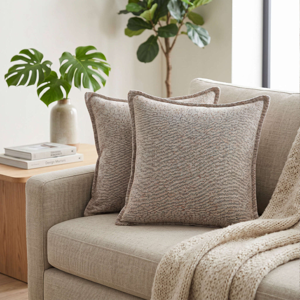 Cushion KULURI 50x50 in shades of Green and palette
