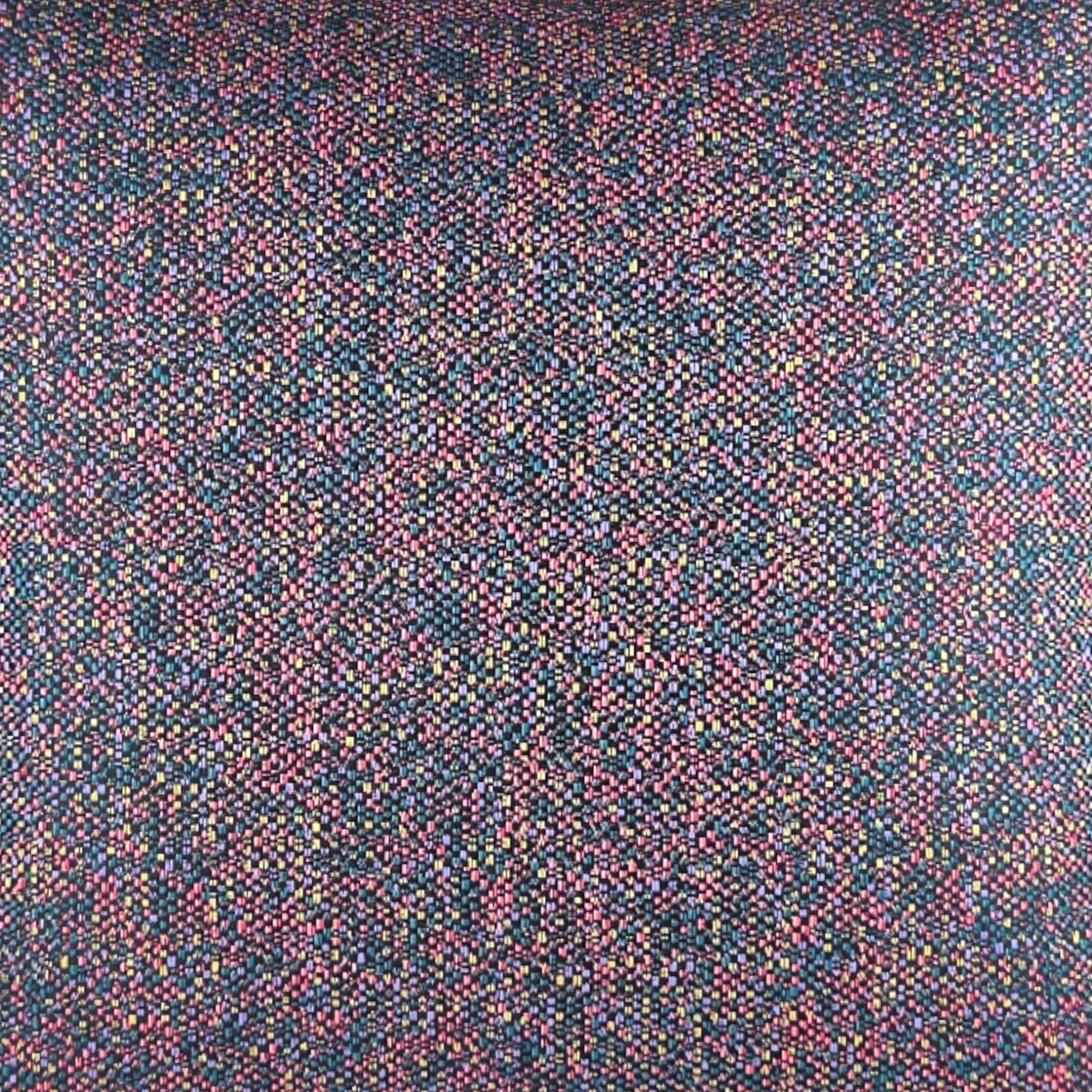 Almofada KULURI 50x50 em tons de Roxo com padrão colorido e paleta