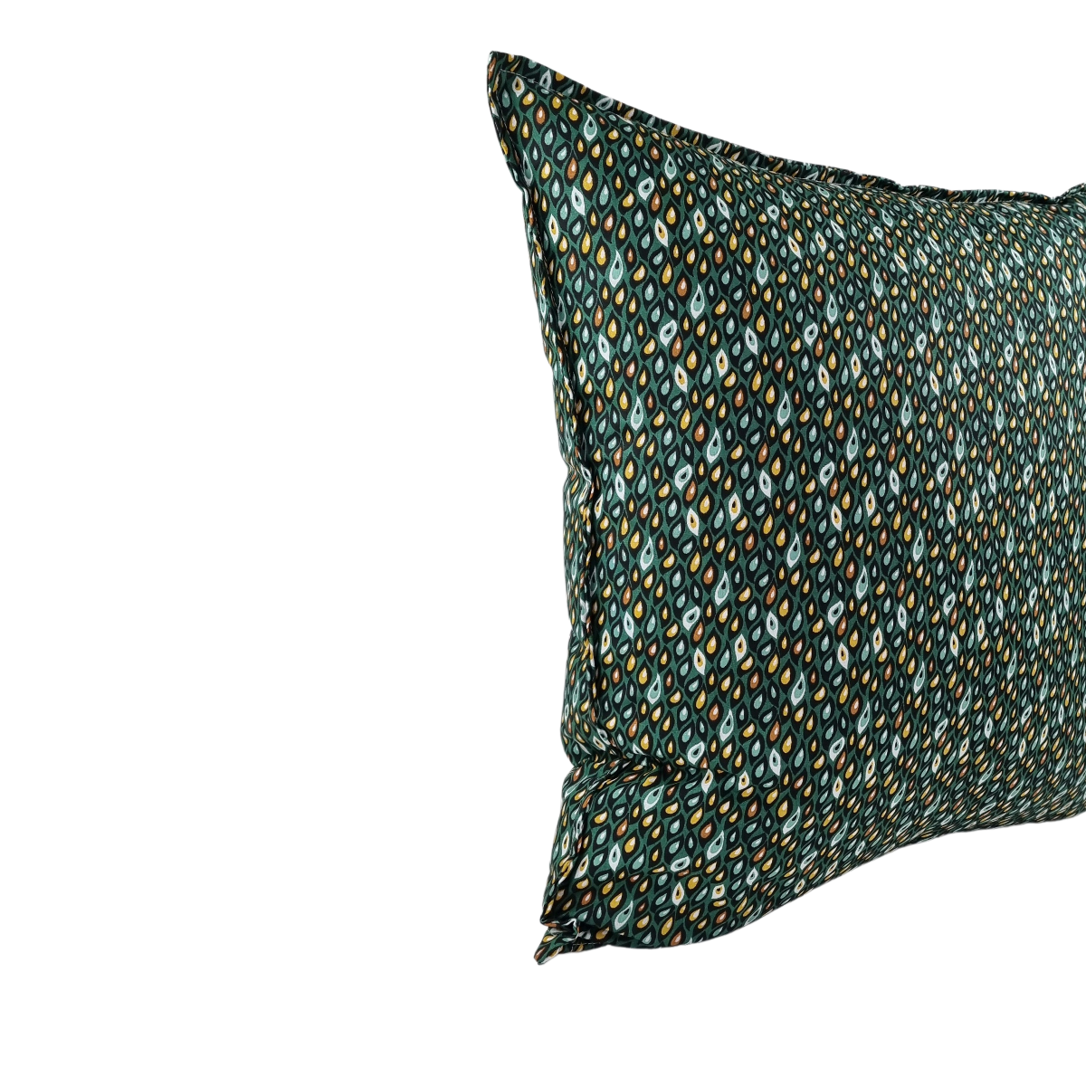 MUDELL Cushion 45x45 Cotton Dark Green with Colorful Drops
