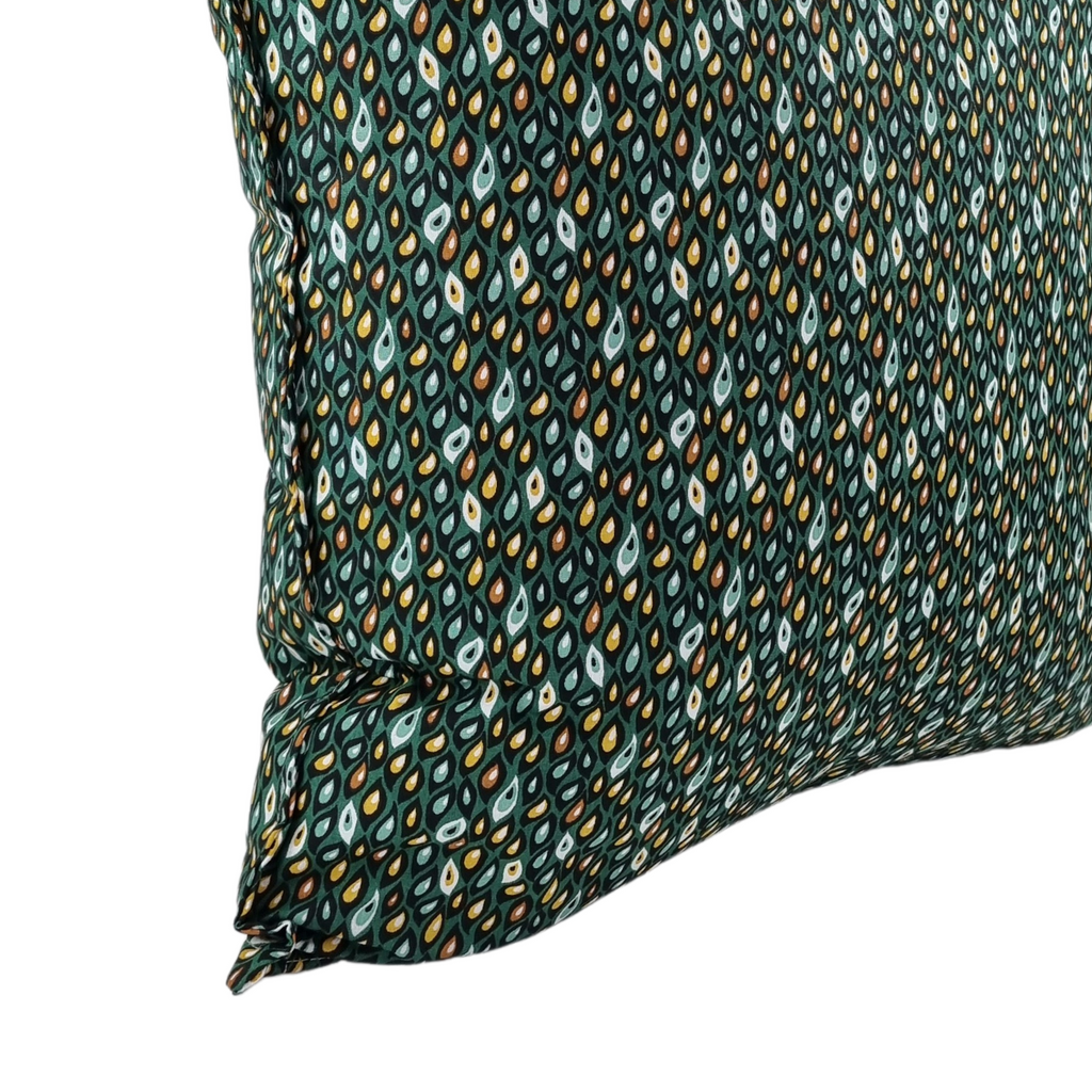 MUDELL Cushion 45x45 Cotton Dark Green with Colorful Drops