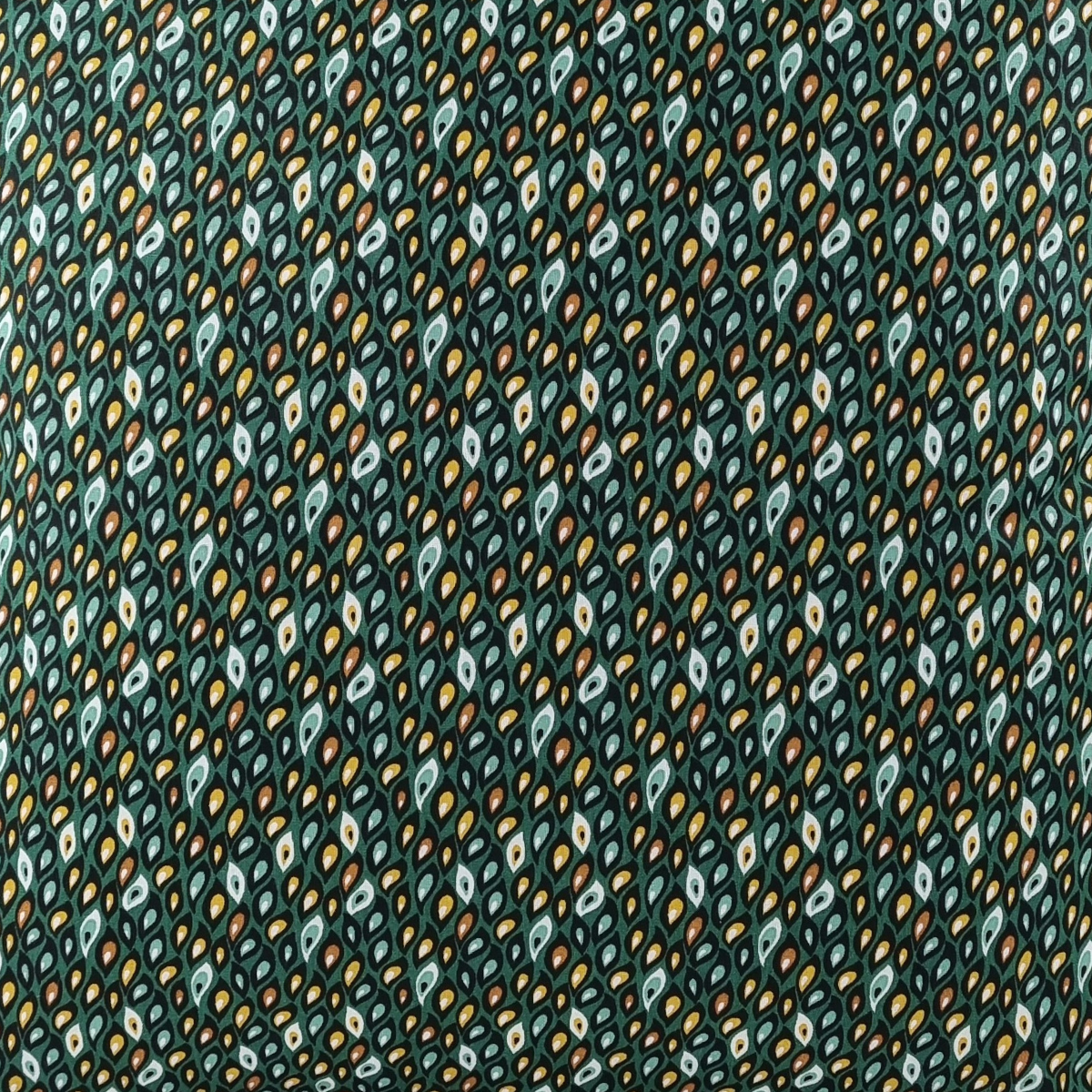 MUDELL Cushion 45x45 Cotton Dark Green with Colorful Drops