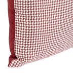 Cushion MUDELL 45x45 Bordeaux Pied Poule with Velvet Back