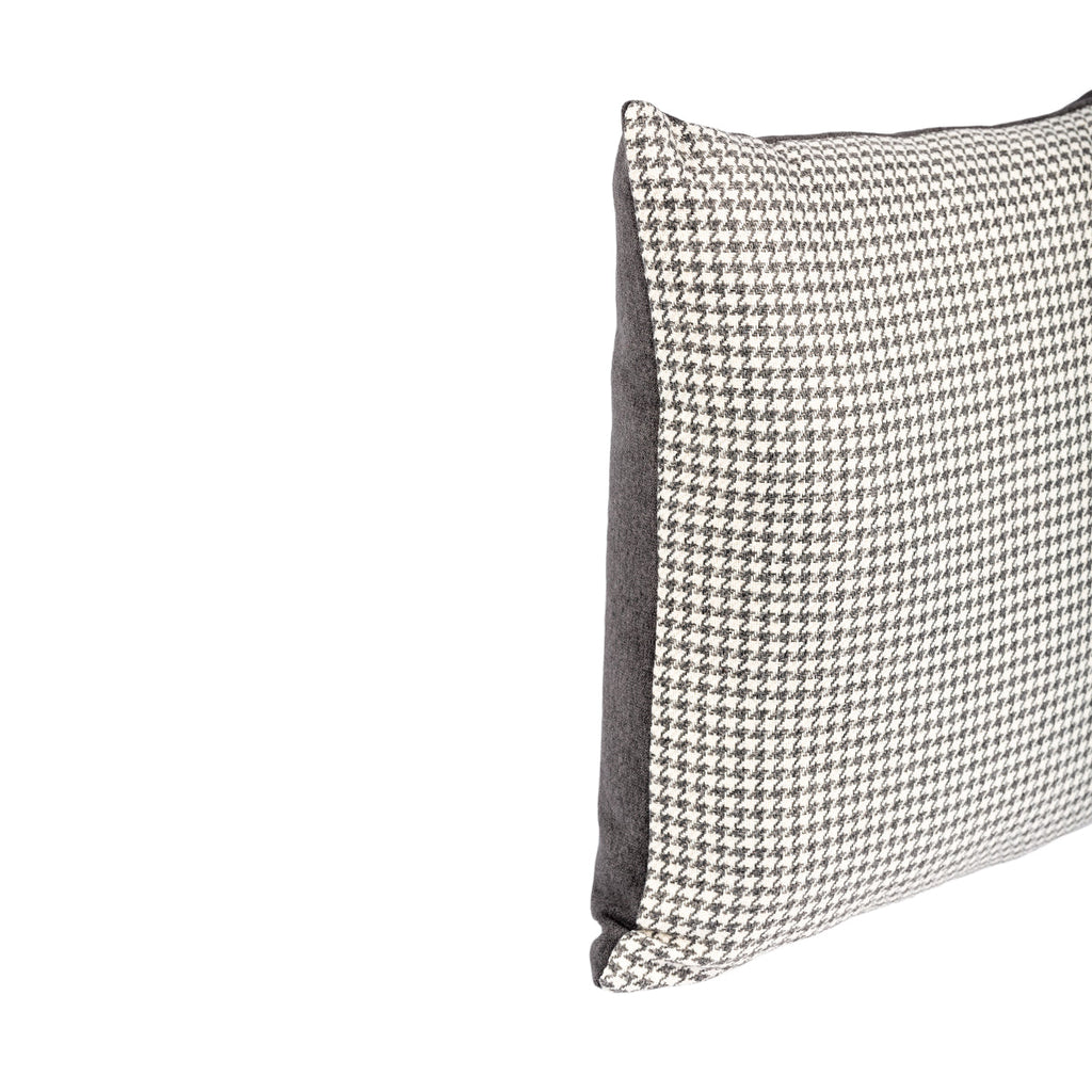 MUDELL Cushion 45x45 Anthracite Gray Pied Poule with Velvet Back