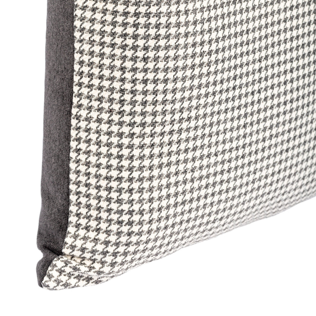 MUDELL Cushion 45x45 Anthracite Gray Pied Poule with Velvet Back