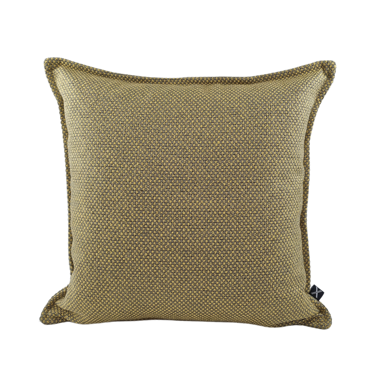 MUDELL Cushion 45x45 Gray and Mustard with border