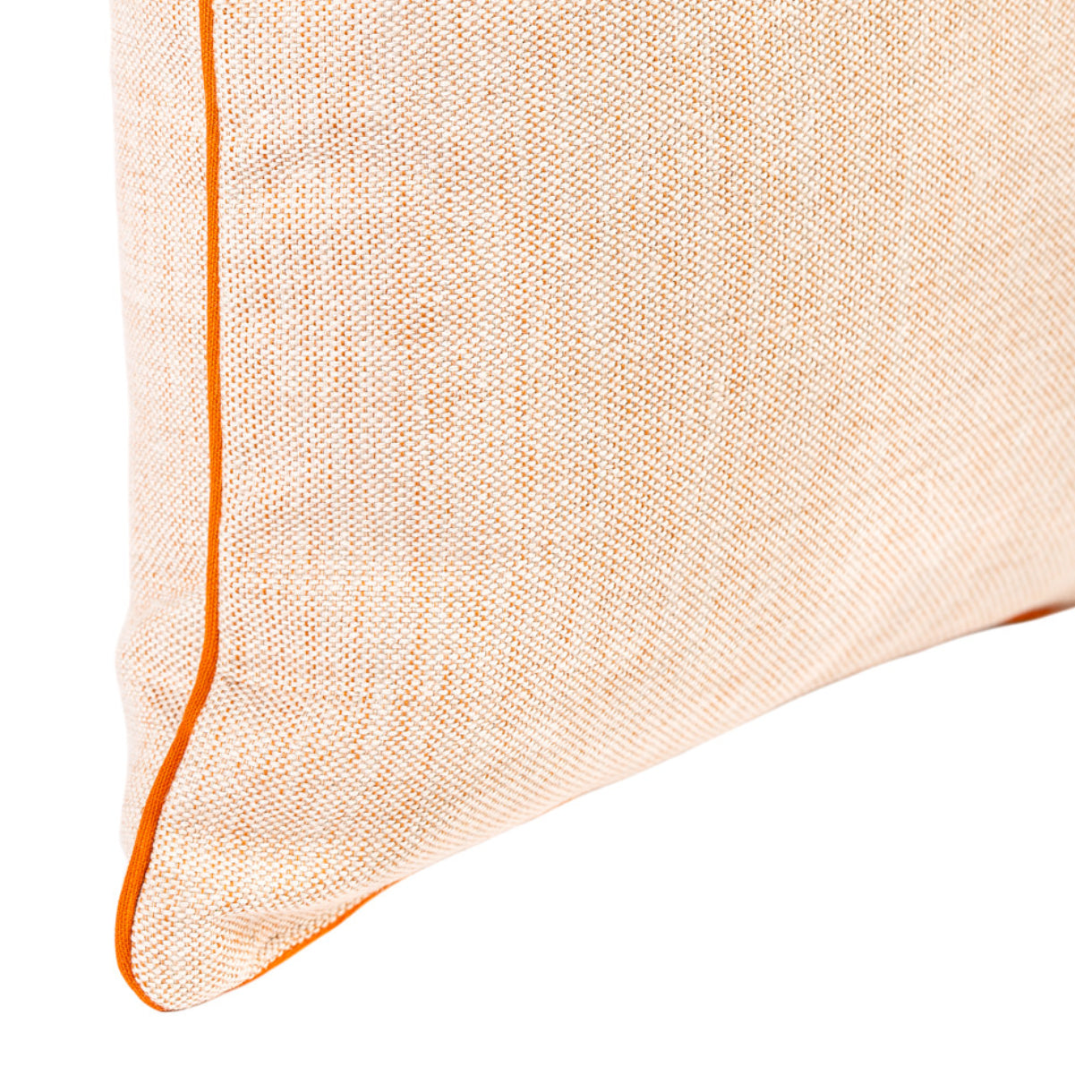 MUDELL Cushion 45x45 Orange and White with Piping