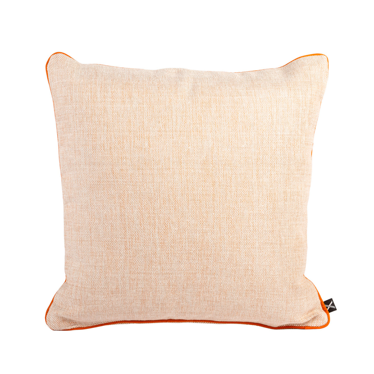 MUDELL Cushion 45x45 Orange and White with Piping