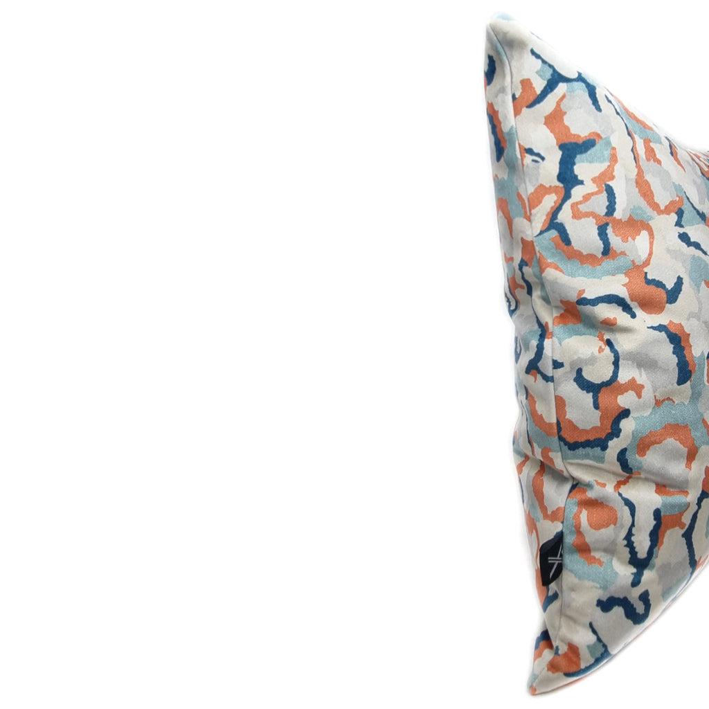 MUDELL Cushion 45x45 Blue and Orange Pattern