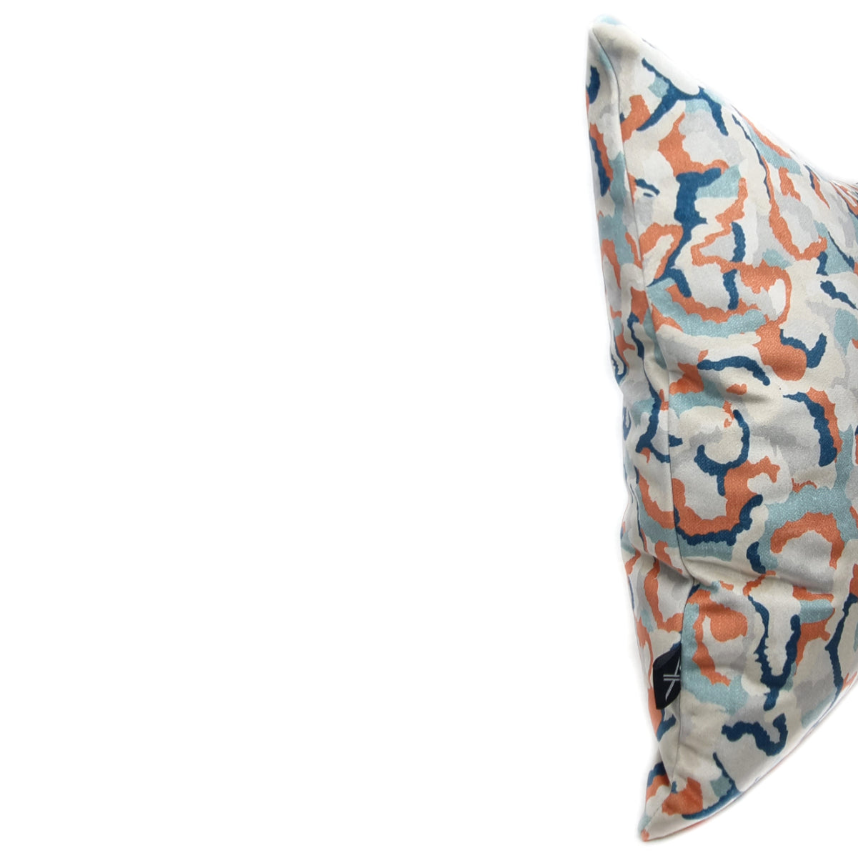 MUDELL Cushion 45x45 Blue and Orange Pattern