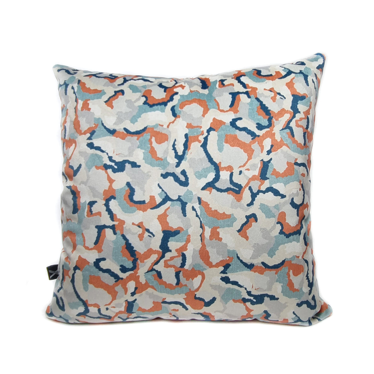 MUDELL Cushion 45x45 Blue and Orange Pattern