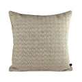 Cushion MUDELL 50x50 in beige herringbone fabric