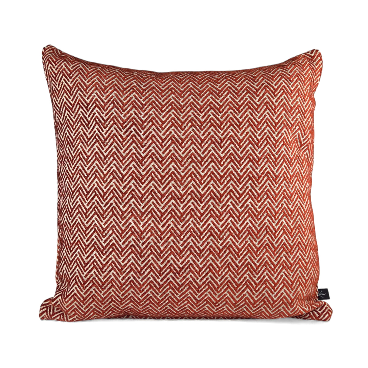 Cushion MUDELL 50x50 in red herringbone fabric