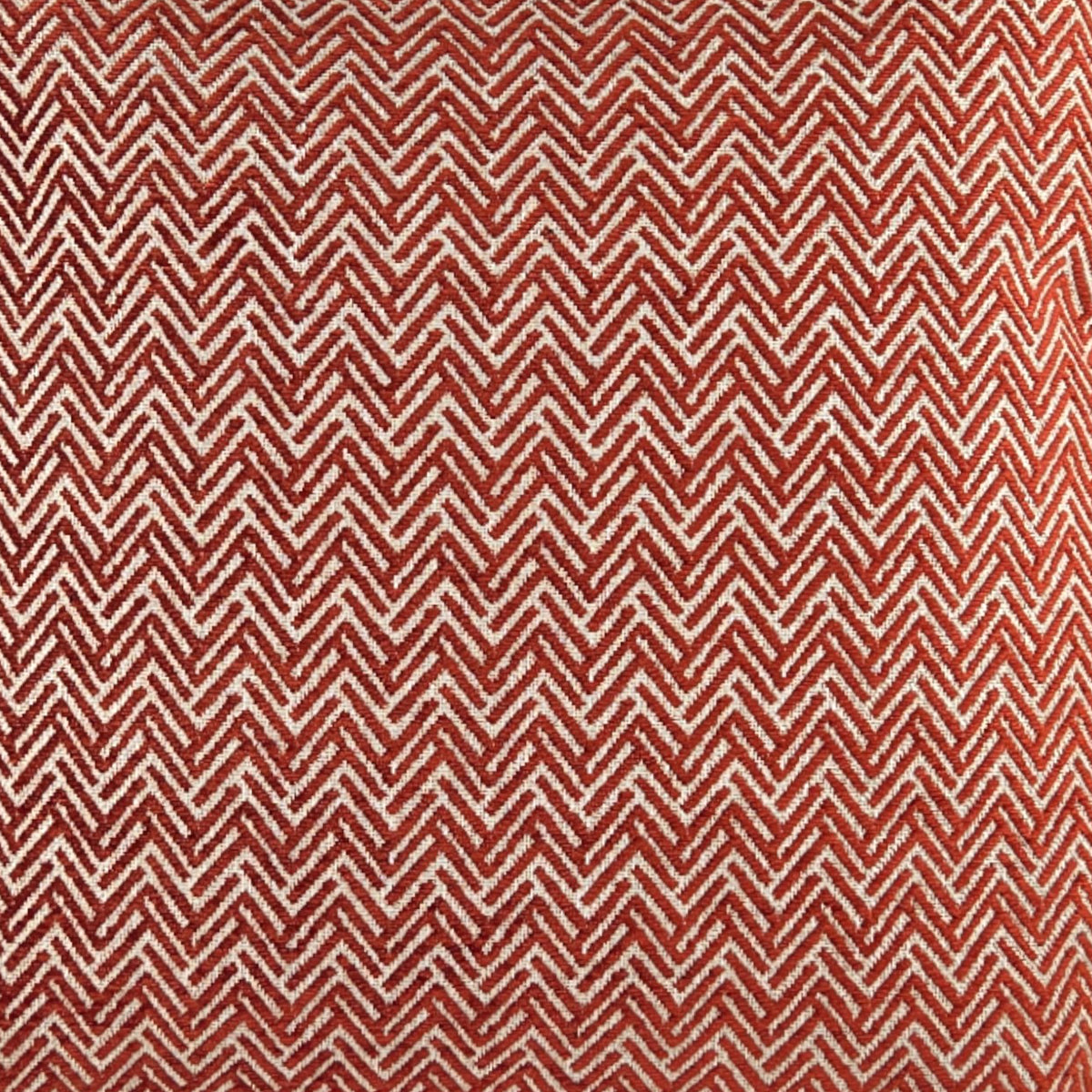 Cushion MUDELL 50x50 in red herringbone fabric