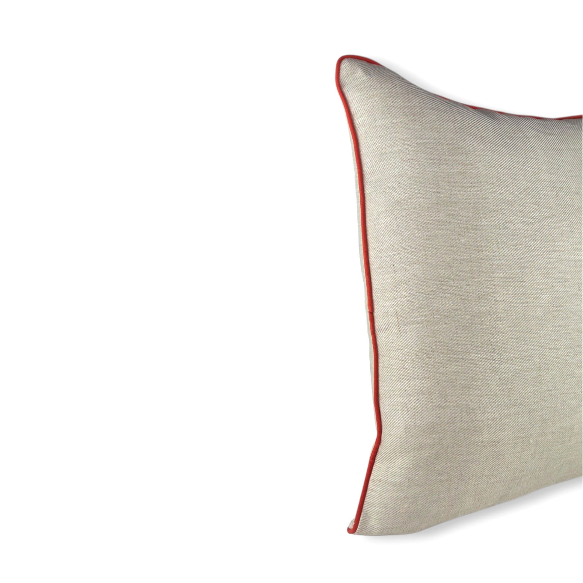 Almofada DINJA 50x50 Linho com vivo Laranja