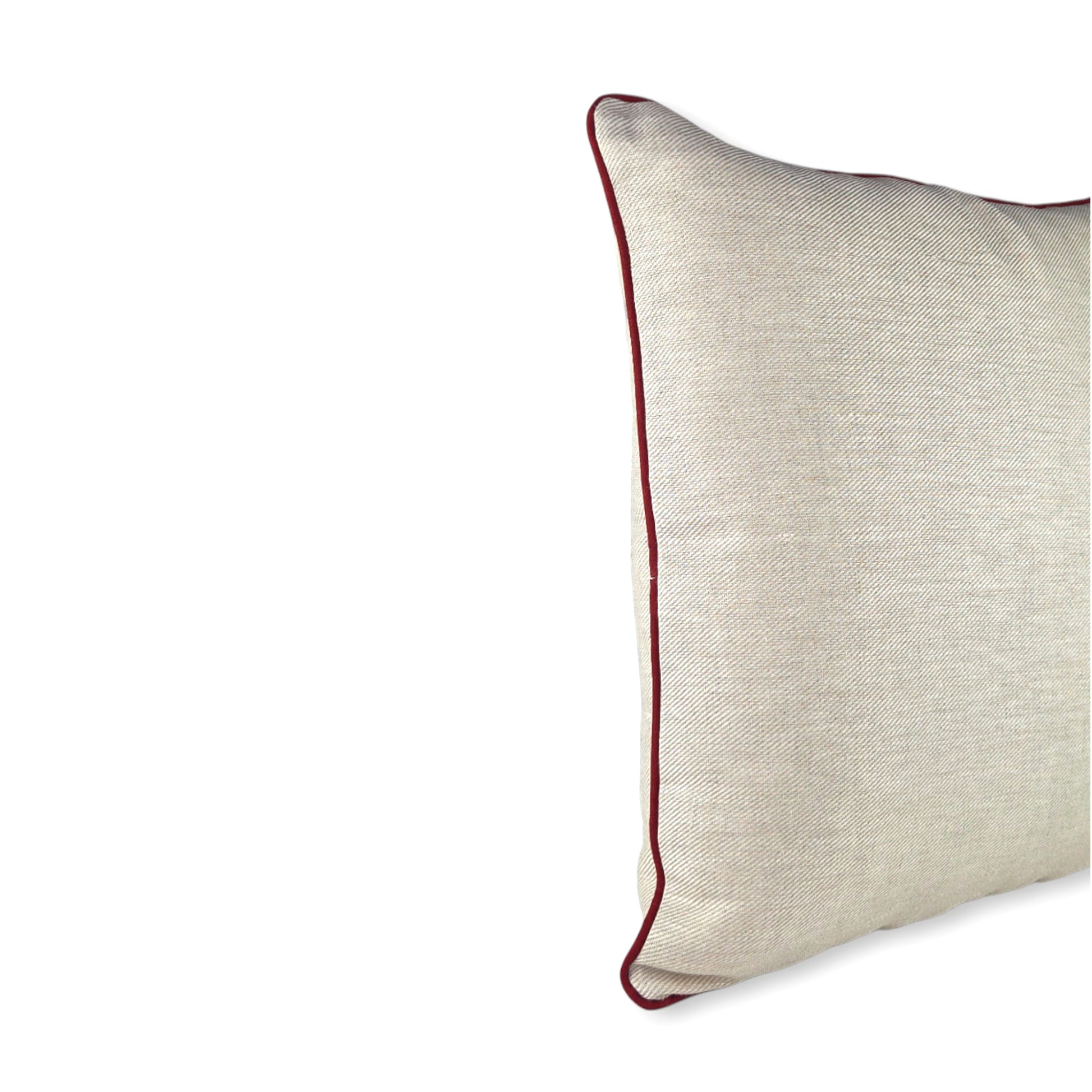 Almofada DINJA 50x50 Linho com vivo Vermelho Bordeuax