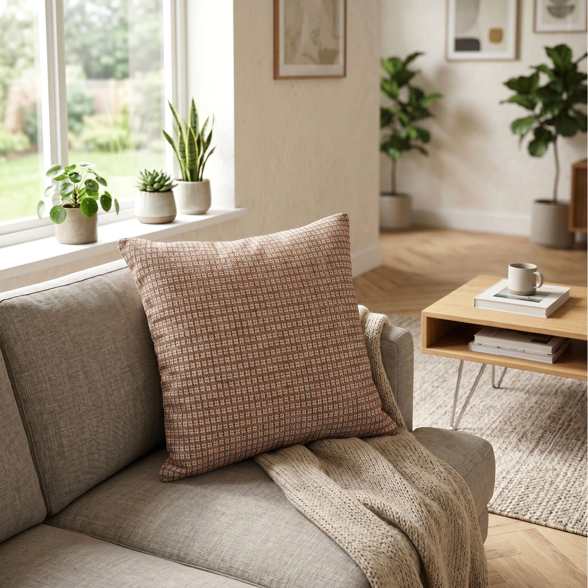 Cushion KULURI 50x50 in shades of Green and palette