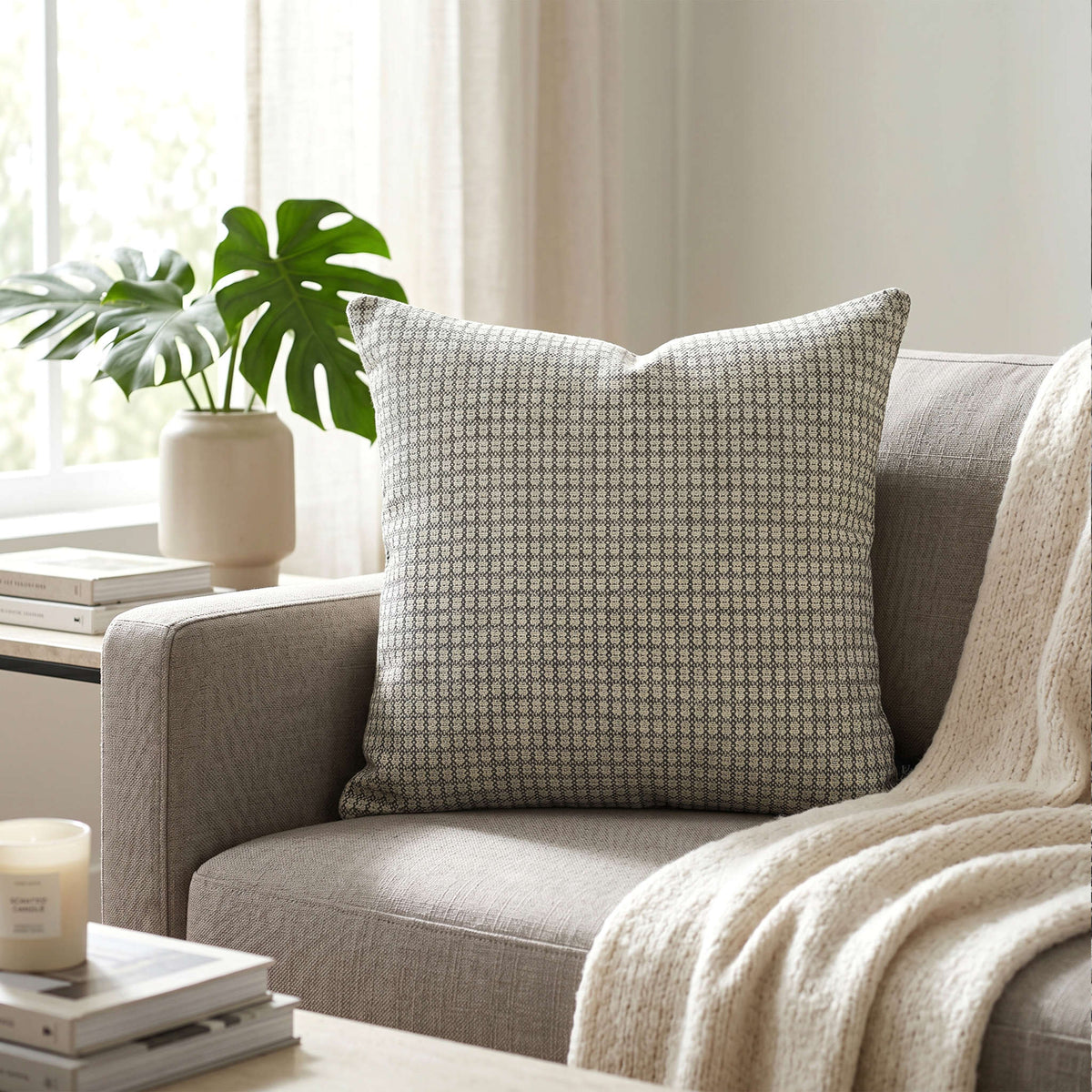 Cushion KULURI 50x50 in shades of Green and palette