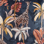Almofada DINJA 45x45 Veludo Preto Safari com Vivo Terracota