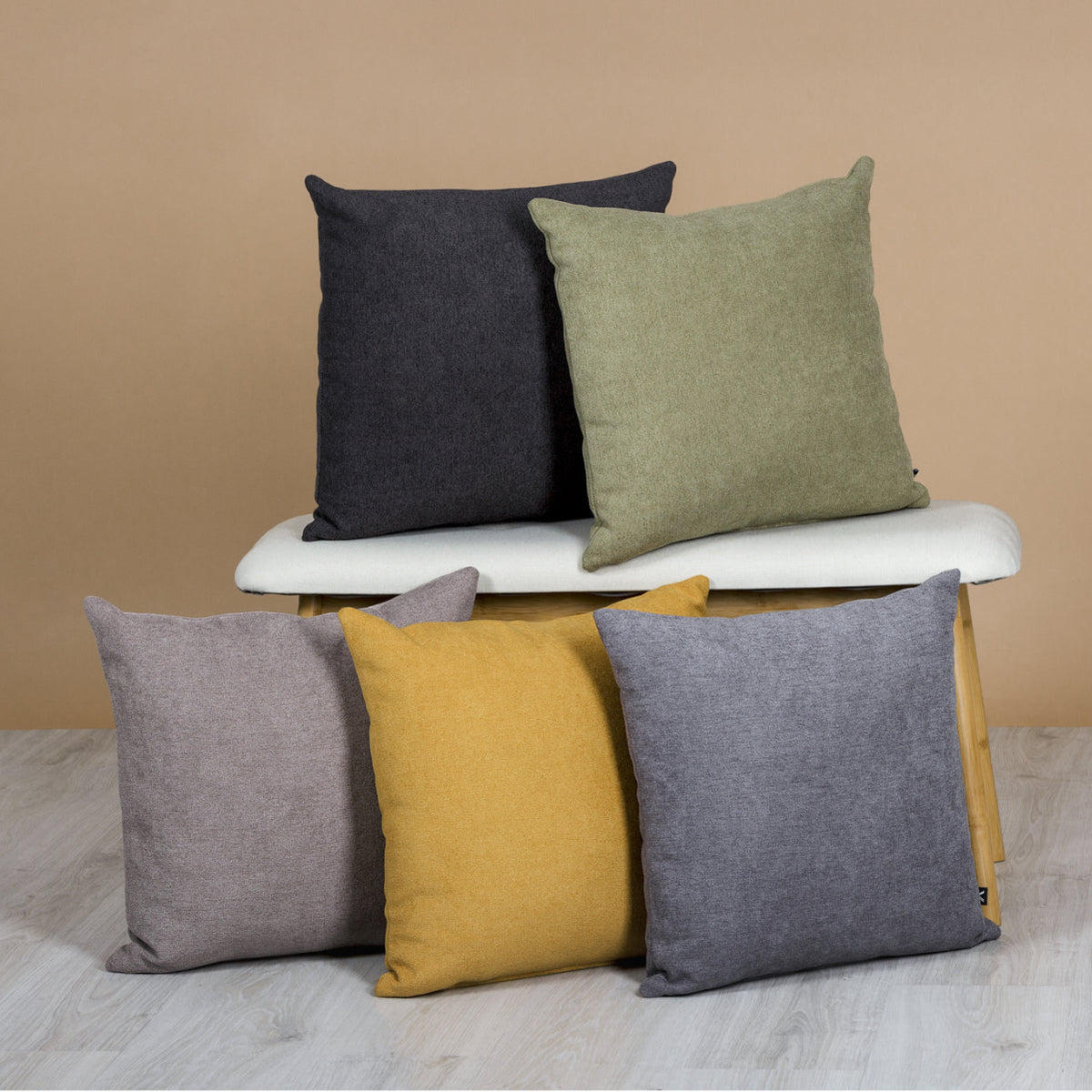 Almofada BELLUS 45x45 Veludo Bege Toupeira