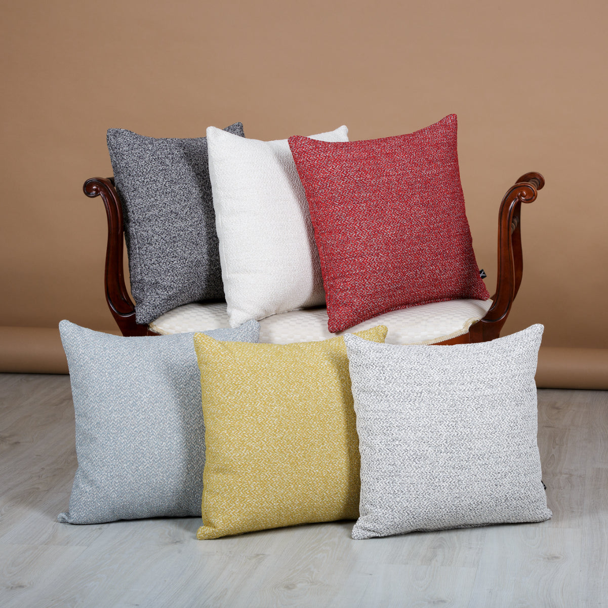 Almofada NOKKLI 45x45 Cinza e Branco