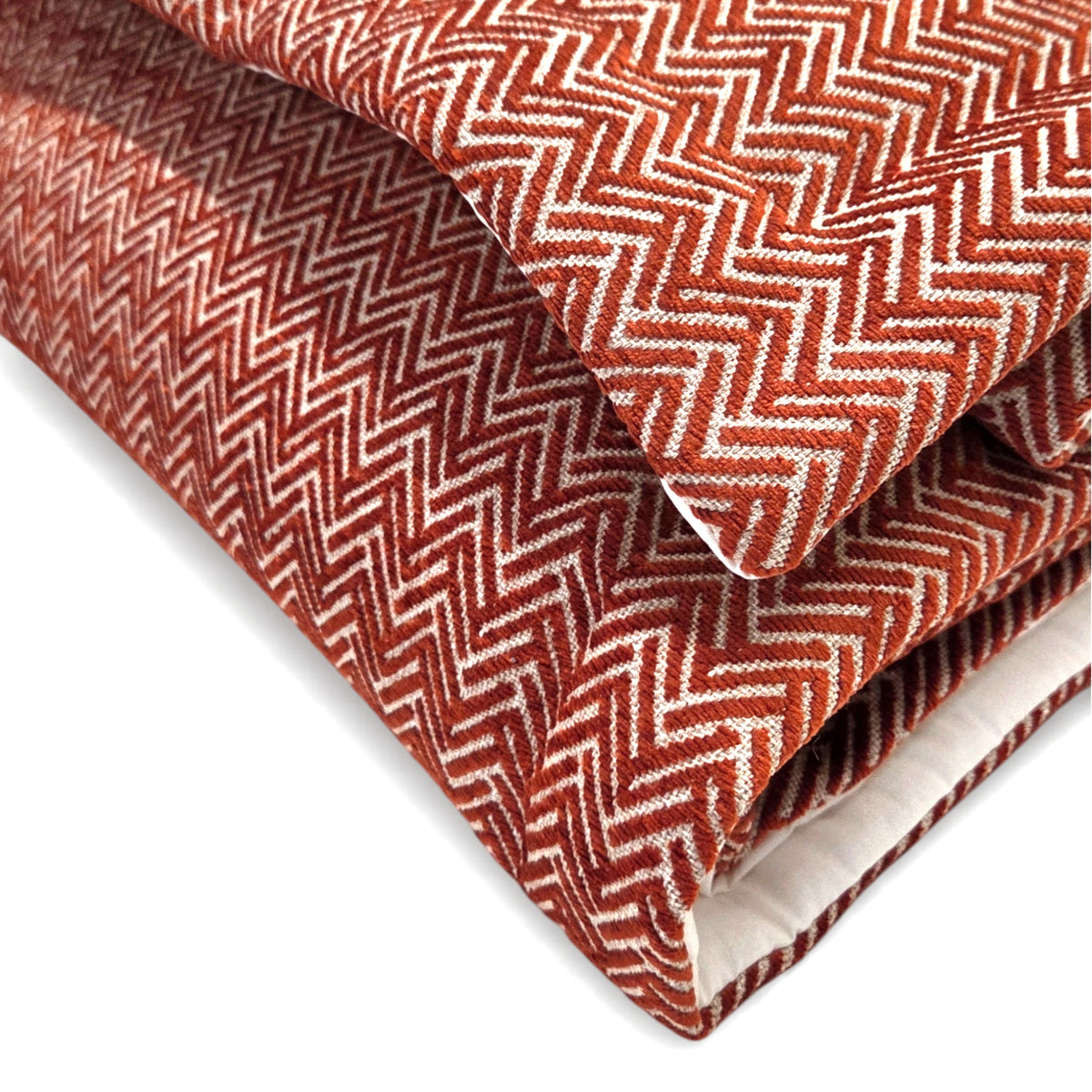 Bed Runner MUDELL 50x240 in red herringbone fabric