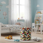 Pouf KULURI 40x35 Round in kaleidoscope fabric, various colors
