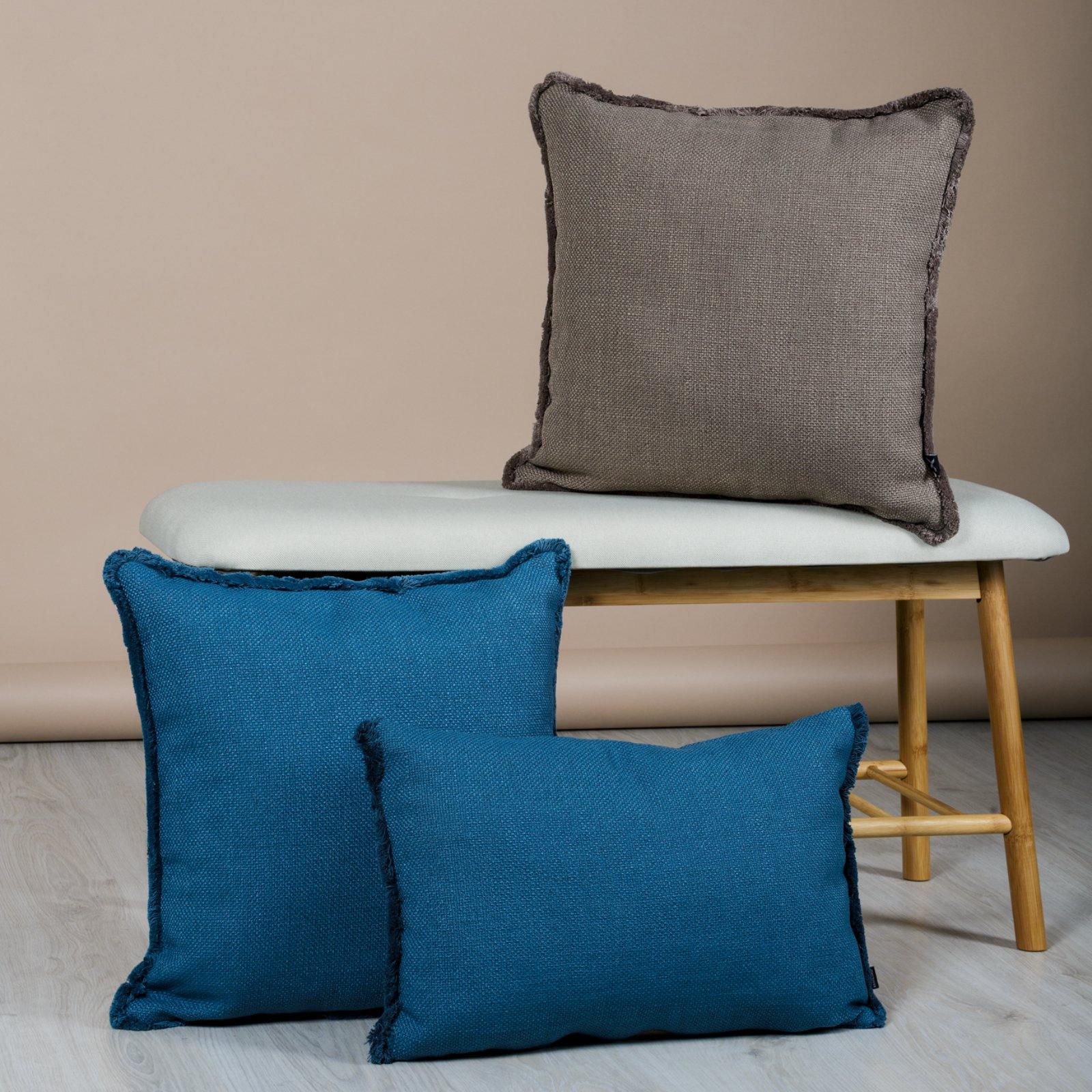 Almofada DINJA 45x45 Turquesa com Franja - KUXIN // Home Fashion